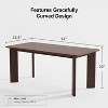 Wooakway 30" H Gracefully Curved Table 500lb Heavy Duty Capacity Dining Table for Sophisticated Spaces (Black/Walnut/Natural) - 4 of 4