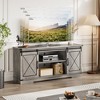 Farmhouse TV Stand for Televisions Up to 65 Inches, Entertainment Center Console Table with Storage Cabinets and Two Barn Doors - 4 of 4