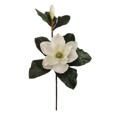 Floral Home 27" White Magnolia with Bud - 6-Piece