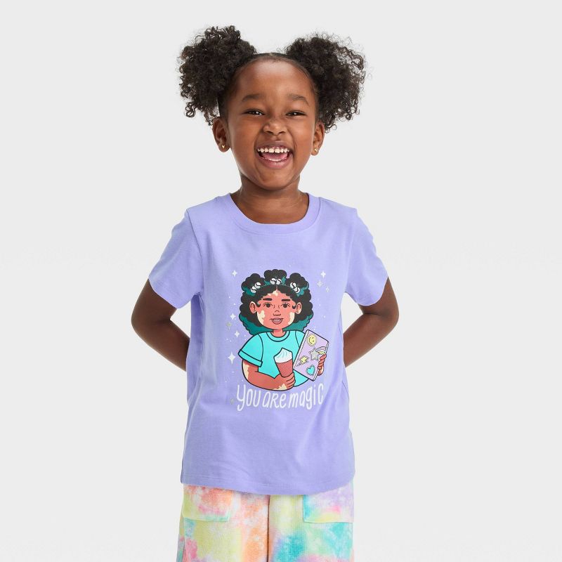 Toddler 'You Are Magic' Short Sleeve T-Shirt - Cat & Jack™ Lavender, 1 of 5