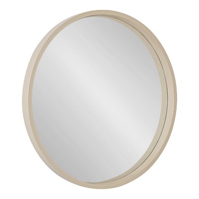 21.6" Travis Round Wall Mirror Natural - Kate & Laurel All Things Decor