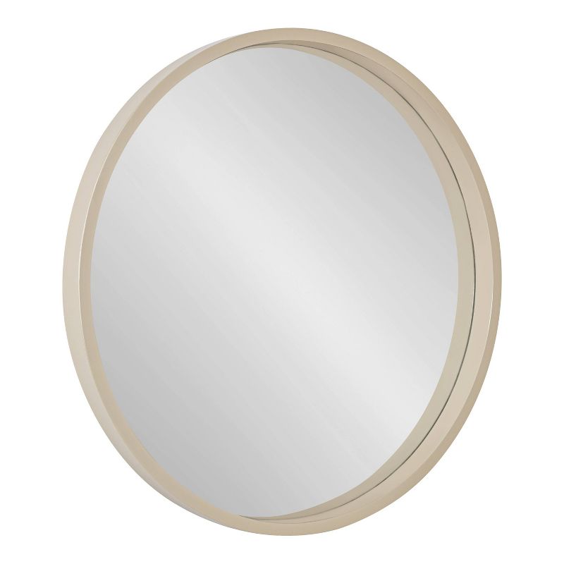 Travis Round Wood Accent Wall Mirror - Kate and Laurel All Things Decor, 1 of 14