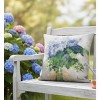 Manual Woodworkers & Weavers Climaweave Blue Hydrangea Pillow – 18” - 2 of 3