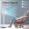 Tangkula 9" Pedestal Fan with Remote, Oscillating Air Circulator Fan w/ 3 Wind Speeds & 7 H Timer, Tiltable Design, Ultra Quiet Standing Fan White - image 4 of 4