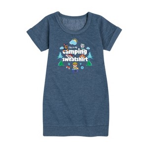 - Paw Patrol - This Is My Camping Sweatshirt Graphic Short Sleeve Fleece Dress - 1 of 4