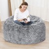 Fluffy Bean Bag Covers Only, Soft PV Velvet Bean Bag Chair Cover for Living Room Bedroom, No Filling - 2 of 4