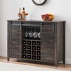Coffee Bar Cabinet,47" w/16 Wine Glass Rack, Storage Shelves Farmhouse Wine Bar Sideboard w/Sliding Barn Door Kitchen Buffet Cabinet w - 2 of 4