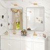 Apmir Rectangular Aluminum Alloy Framed and Tempered Glass Wall Bathroom Vanity Mirror in Matte Black/ Gold/ Silver/ Brown - 2 of 4