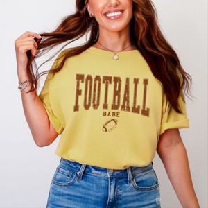 Simply Sage Market Varsity Football Babe Garment Dyed Tee - 1 of 4