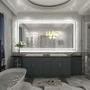 Apmir Super Bright Front & Back LED Lighted Anti-Fog Tempered Glass Bathroom/Vanity Mirror with ETL & 3-Year Warranty - 2 of 4