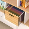 Aoibox Acrylic and Bamboo File Box Organizer with Handle Transparent Hanging Folder Storage Bin for Home Office Desk - 3 of 4