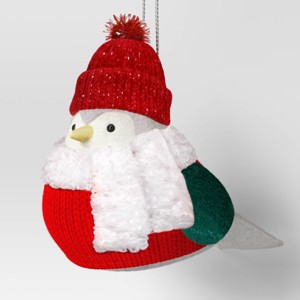Christmas Featherly Friends Ornament Green Vest - Wondershop™ - 1 of 3