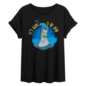 Women's - Disney Villains - Its Good To Be Bad Hades Oversized Graphic T-Shirt - 1 of 4