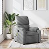 vidaXL Massage Recliner Chair Wingback Reclining Armchair for Elderly Fabric - Light Gray Manual Push Back - 2 of 4