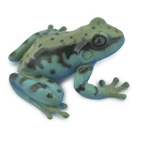 Collectible Wildlife Gifts | Frog, Green & Blue, Amphibians, High Quality, Hand Painted, Rubber, Realistic, Model,  Toy, Gift,  2 1/2"   RI32 B177 - 1 of 4