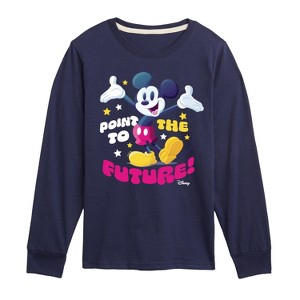 Boys' - Disney - Mickey Point To The Future Long Sleeve Graphic T-Shirt - 1 of 4