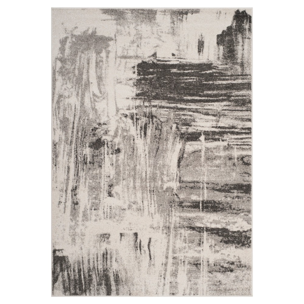 Ivory/Gray Solid Loomed Area Rug 6'X9' - Safavieh