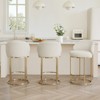 Spruce&Spring Upholstered Swivel Counter Bar Stool with Metal Frame and Arched Back - 2 of 4