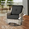 XIZZI 6 Pieces Furniture Set with Swivel Rocking Chairs, Furniture Sofa Set with Ottomans and Loveseat, Rattan Conversation Couch Set - 4 of 4