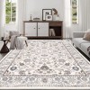 Kumasinova Vintage Boho Area Rug, Washable Rug with Floral Pattern, Faux Cashmere Living Room Rug, Non-Slip Rugs, Stain-Resistant Door Mat - 3 of 4