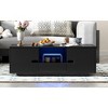 TIRAMISUBEST Modern High Glossy Rectangle Coffee Table, Stylish Center Table with Storage Space, Cocktail Table w/ 16 Color LED Lights for Living Room - 4 of 4