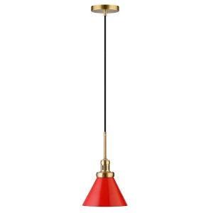Hudson and Canal 8.5" Wide Pendant with Metal Shade - 1 of 4