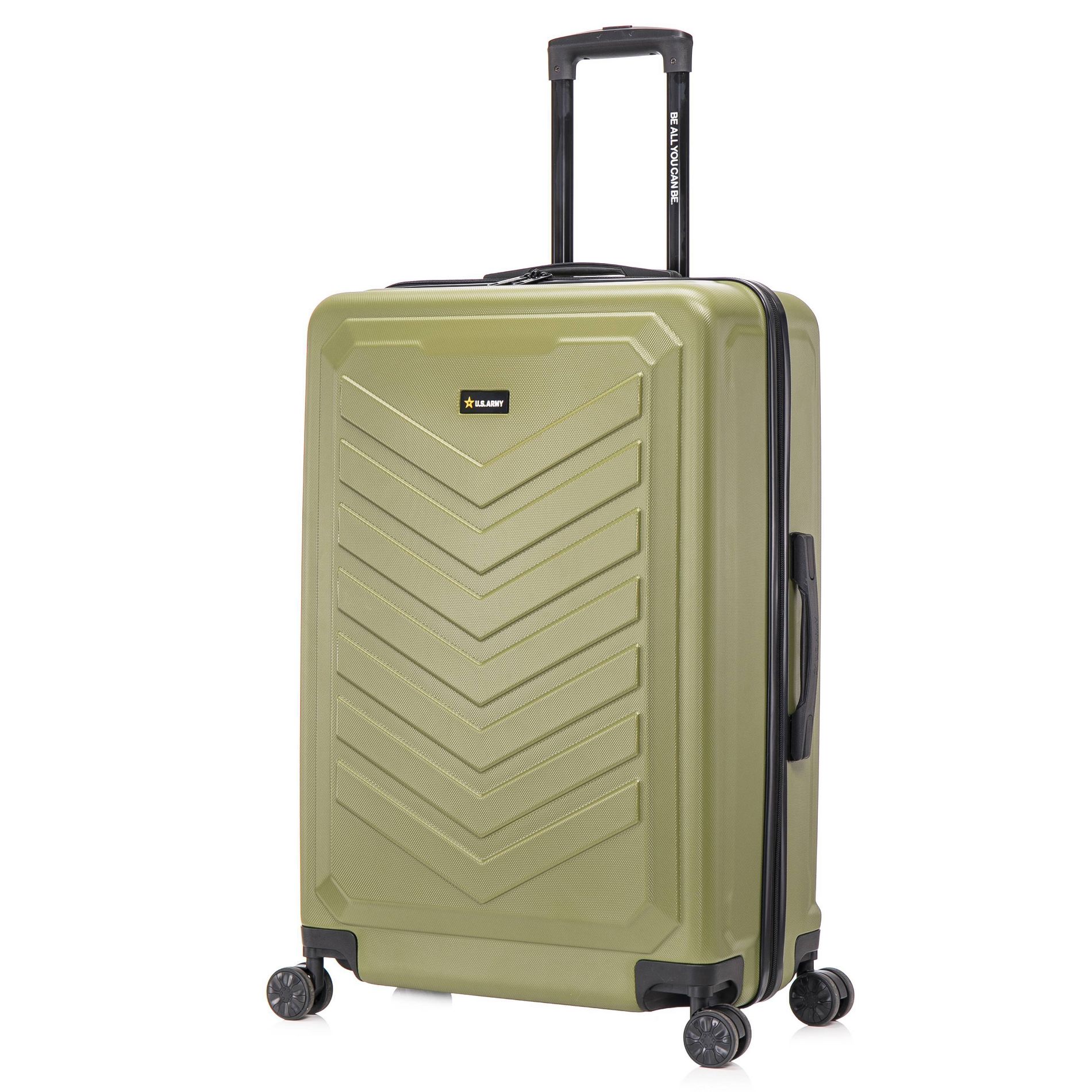 U.S. Army FOX 28" Large Checked Hardside Suitcase - Olive Drab