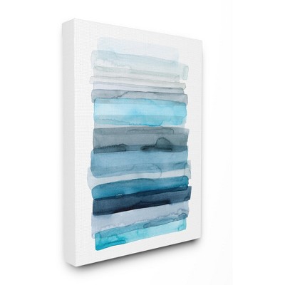 Stupell Industries Water Inspired Blue Grey Ombre Abstract Lines
