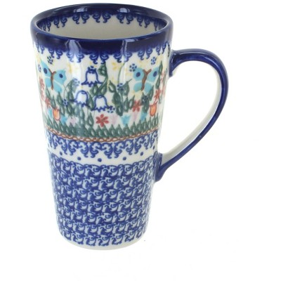 Blue Rose Polish Pottery Garden of Eden Large Coffee Mug