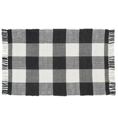 3'x5' Rectangle Cotton Area Rug Black - Park Designs