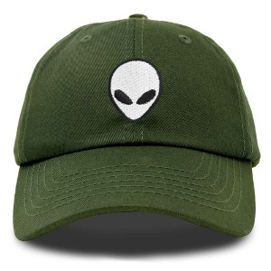 Dalix Alien Embroidered UFO Dad Hat Cotton Baseball Cap Adjustable Mens - 1 of 4