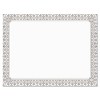 Southworth Premium Certificates White Fleur Silver Foil Border 66 lb 8.5 x 11 15/Pack CTP1W - 3 of 4