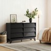 6 Drawer Dresser, Vintage Chest of Drawers with Bevel Design, Modern Dresser TV Stand for Bedroom, Living Room, Entryway and Closet - 4 of 4