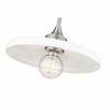 Paloma Modern One-Light Pendant - 14" Opal Glass & Brushed Nickel, Dimmable, Damp Rated - 2 of 4