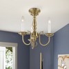 Livex Lighting Williamsburgh 3 - Light Chandelier in  Antique Brass - 3 of 4