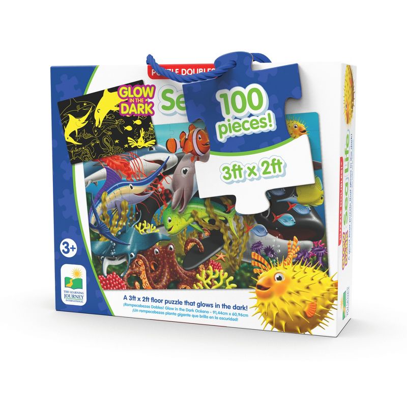 The Learning Journey Puzzle Doubles! Glow in the Dark! Sea Life (100 pieces), 5 of 6