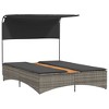 vidaXL Patio Double Sun Lounger Gray - 4 of 4