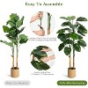 Artificial Scindapsus Aureus Plant Indoor, Fake Tree with Decorative Planter, Faux Golden Pothos Floor Plants in Pot for Home Office Decor - 4 of 4