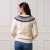 Hope & Henry Women's Organic Long Sleeve Fair Isle Cable Raglan Sweater, Ivory City Cable Intarsia, X-Small - 3 of 4