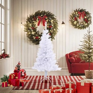 Aghana Digitals 150cm White Artificial Christmas Tree with 380 Snowy Branches, PVC Material & - 1 of 4