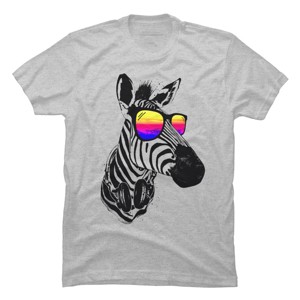Men's Design By Humans Cool Zebra By clingcling T-Shirt - 1 of 4