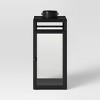 24" x 8" Decorative Metal Lantern Candle Holder Black - Threshold™ - image 3 of 4