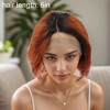 Unique Bargains Women's Straight Short Hair Wig 13x4x1in 150 Real Human Hair 6in 1 Pc - 4 of 4