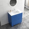 Classic Bathroom Vanity with Ceramic Basin and Solid Wood Legs - 4 of 4