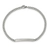 Black Bow Jewelry Women's 4mm Stainless Steel Flat Curb Link I.D. Bracelet, 8.5 Inch - 2 of 4