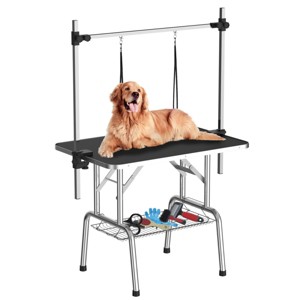 46" Heavy Duty Pet Grooming Table with Adjustable Arm and Non Slip Surface,Dog Drying and Trimming Table for Large and Medium Pets–LAOTIES - 1 of 4