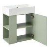 NicBex 21.6" Bathroom Storage Cabinet,Bathroom Vanity with Left/Right Side Shelves,Storage Cabinet,Bathroom Floor Cabinet with Ceramic Sink - 2 of 4