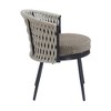 Lyngins 2-Pack Modern Outdoor Dining Chairs – Dark Gray Rope + 3.74" Thick Water-Resistant Cushions, Patio Accent Chair for DiningBalcony - 3 of 4