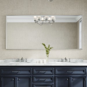 Rectangular Aluminum Framed Wall Bathroom Vanity Mirror - 1 of 4