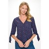 WEST K Women's Alexa Tie Sleeve Surplice V-Neck Blouse - 4 of 4